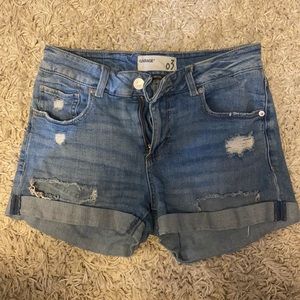 ripped jean shorts
